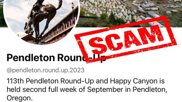 Scam Alert: Pendleton Round-Up officials warn about fraudulent Facebook account